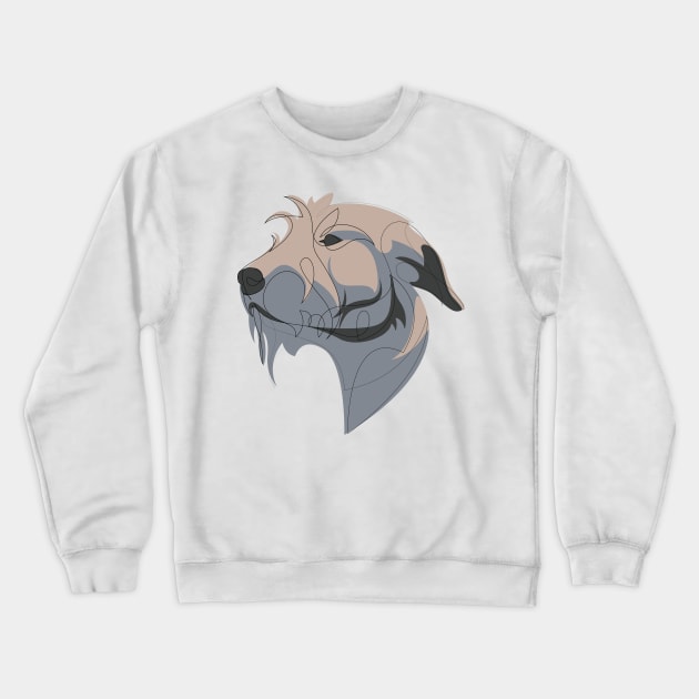 Scottish Deerhound - continuous line Crewneck Sweatshirt by addillum